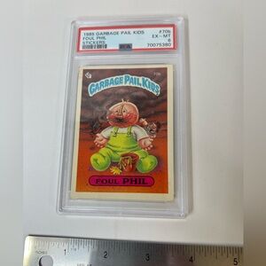 1985 Garbage Pail Kid Sticker Foul Phil 70b PSA Ex Mt 6